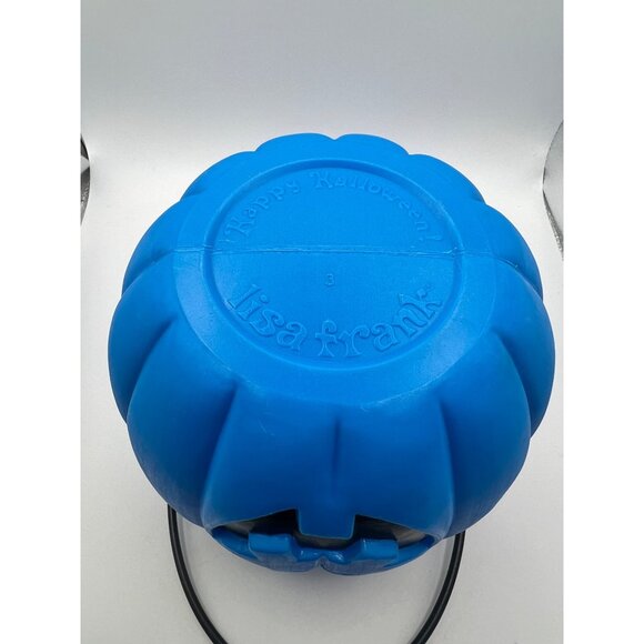 VTG Rare Lisa Frank Halloween Jack-O-Lantern Blue Plastic Pumpkin Pail Bucket - Picture 9 of 11